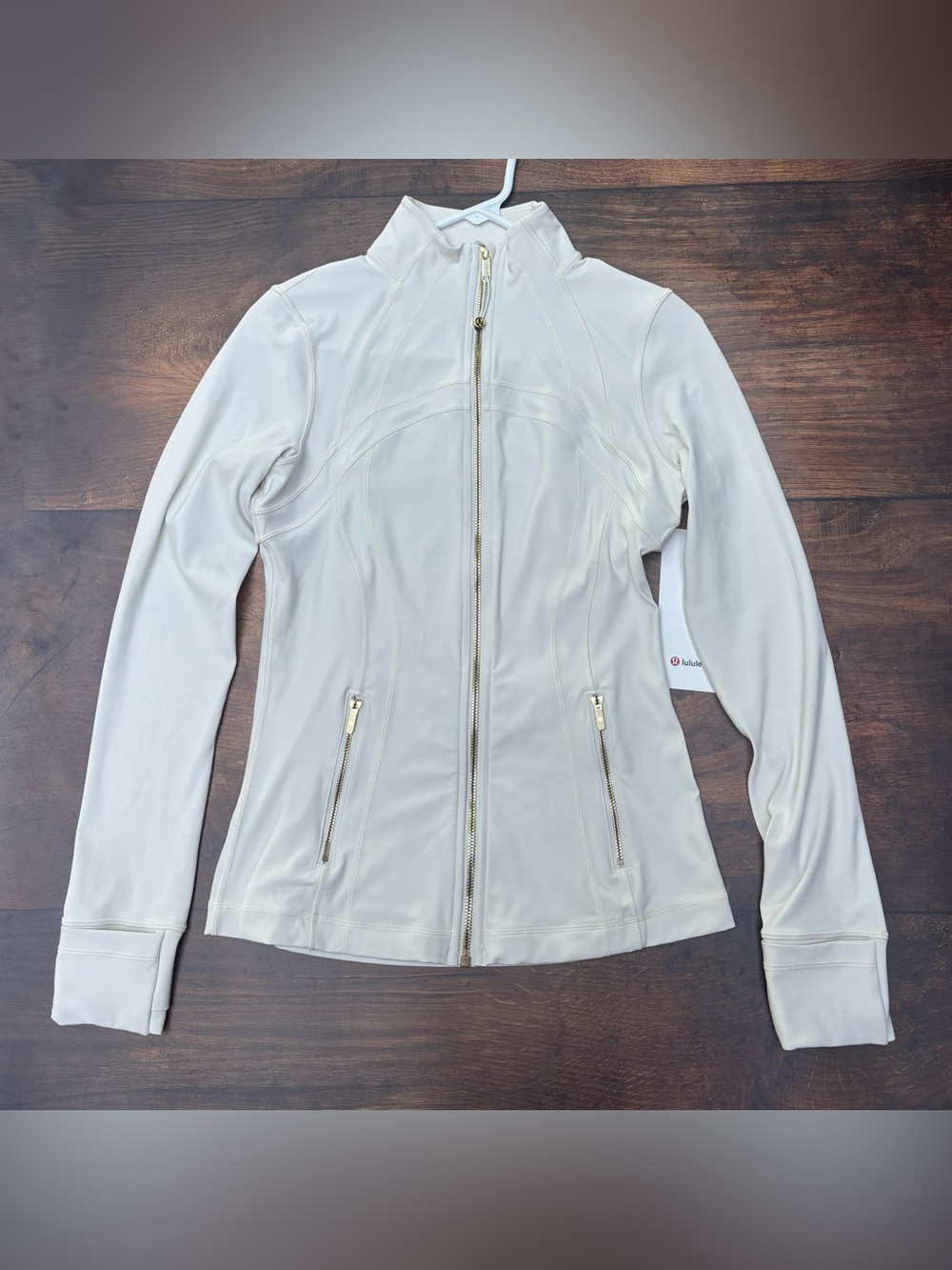NWT Lululemon Define Jacket Nulu In Light Ivory/Gold Size 8